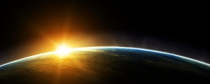 Sunrise over earth