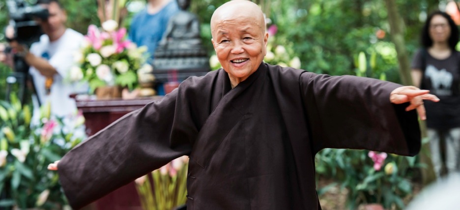 Sister Chan Khong at Lotus Pond Temple in Hong Kong - by Kelvin Cheuk