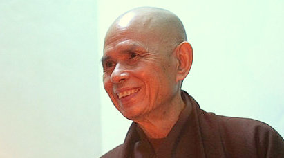 ** ADVANCE FOR THURSDAY, MARCH 29 ** FILE ** Vietnamese monk Thich Nhat Hanh talks during an interview in Hanoi, Vietnam, in this March 29, 2005 file photo. For the second time in two years, Thich Nhat Hanh, a Buddhist monk who was forced to live in exile for nearly four decades, has returned to his home land. Hanh has been drawing large crowds with his calls for national reconciliation. And he has been given more freedom to move and speak than the government would have allowed in the past. (AP Photo/Richard Vogel, File)