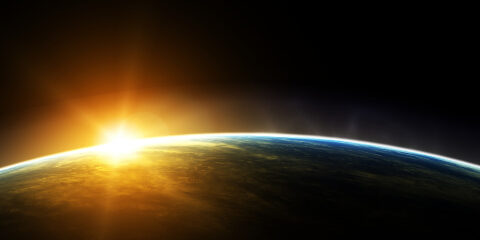Sunrise over earth